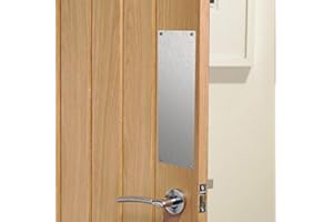 DISPLAYPRO Brushed Stainless Steel Sheet Finger Door Push Plates - Various Sizes (650x90mm)
