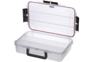 Plastica Panaro Valigetta Pesca MAX004T, per Trasportare, Proteggere e Organizzare l'Attrezzatura, Trasparente, Dimensioni Esterne 350 x 230 x H86 mm
