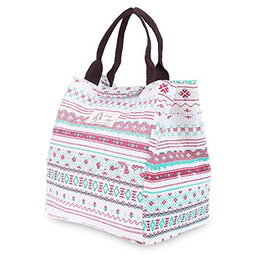 WAWJ Lunch-Paket Lunch Tote Isoliertasche Kühltasche Lunchbox Lunch Tasche Mittagessen Beutel Picknicktasche Thermal Mittagessen Tasche (Blume)