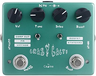 EverTrust(TM)Mini Size Good DurabilityOverdrive Guitar Effect Pedal Crazy Cacti Aluminum Alloy Housing Caline CP-20 Guitar Accessories