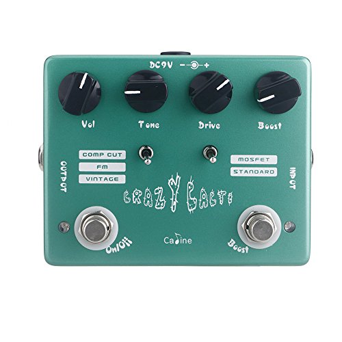 EverTrust(TM)Mini Size Good DurabilityOverdrive Guitar Effect Pedal Crazy Cacti Aluminum Alloy Housing Caline CP-20 Guitar Accessories