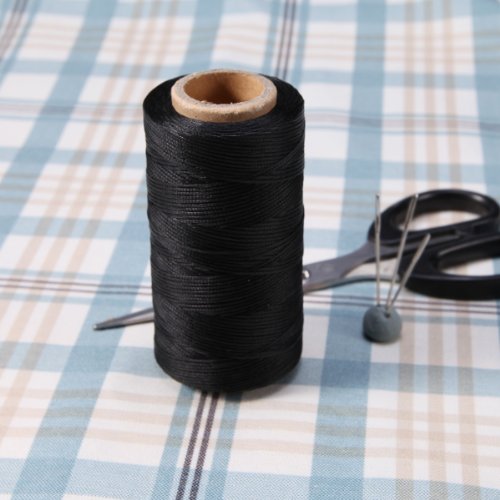 Gewachstes LEDERGARN WACHSBAND Nähen Handwerk Ø 0,8 mm 260m Schwarz - 4