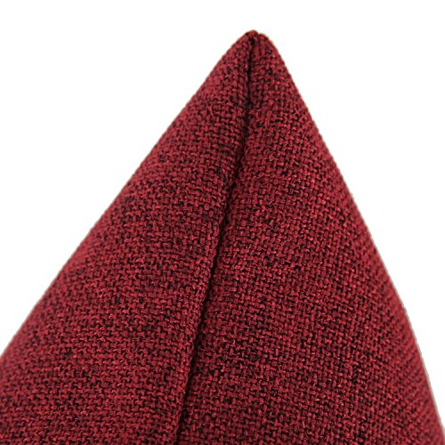 Deconovo 4er Pack zum Sparpreis Leinen Optik Kissenhülle, Kissenbezüge, Sofa Dekokissen Cushion Cover, 40×40 cm, Rot, 4er set - 9