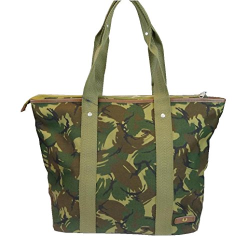 Preisvergleich Produktbild Fred Perry Henkeltasche Classic Zip Top Canvas Hunting Green