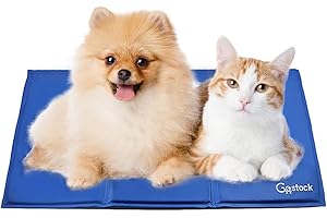 GoStock Kühlmatte für Hunde, Kühlmatte für Haustiere Ungiftiges Gel-Selbstkühlende Matte für Hunde und Katzen, Pet Cooling Mat Hund Cooler Pad für Kisten, Zwinger und Betten (65 * 50cm)