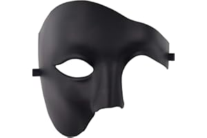 Lilwemen Mens Mask Masquerade Mask Phantom of The Opera Half Face Mask