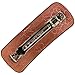 Ebuni | Large Curved French Rectangle Barrette for thick hair (Bordeaux/Gold)