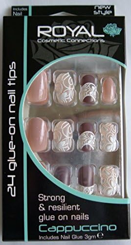 Royal 24 Glue on Nail Tips - Cappuccino