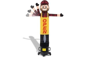 LookOurWay Air Wavers Inflatable Tube Man Set - 6ft Open Air Waver with Air Dancer Blower - Inflatable Advertising Tube Guy with Waving Arm and “Open” Body - Outdoor Business Sign