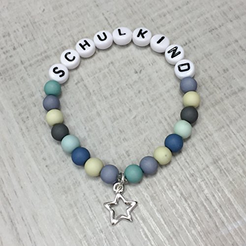 Schulkind-Armband-Jungen-Sommerfarben-mit-Sternanhnger