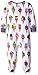 Hatley Baby-Girls Infant Footed Coverall -Ice Cream Footies, Multicoloured (White), 6-12 Months