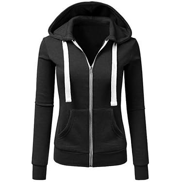 Sweat à Capuche Femme WearAll - Zip Devant, Manches Longues, Poche Kangourou - 100% Coton, Coupe Confortable Taille 36-42 - 7