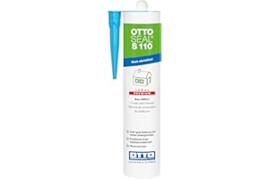 OTTOSEAL S110 - Silicona de construcción premium, 310 ml, incluye boquilla kör4u (C01 blanco)