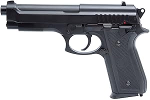 2EAGLE Airsoft-Pistole-PT92 schwarz Cybergun-Federmodell -Farbe: Schwarz-Metall-Zylinderkopf-Leistung 0,5 Joule