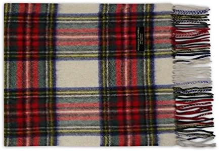 Pasquale Cutarelli Unisex Cashmere Dress Stewart Tartan Scarf (DRESTEW-C) Red