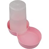Miapet Hazneli Plastik Kedi-K&ouml;pek Mama ve Su Kabı 1,5 Lt Yuvarlak Pembe