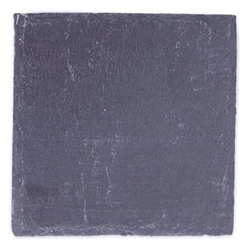 8er – SET Edle Untersetzer Glasuntersetzer Schieferplatte mit Gumminoppen auf der Unterseite 10 x 10 cm aus echtem Schiefer naturbelassen - 2