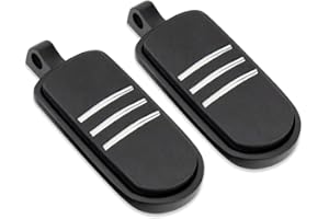KICRY Motorcycle Highway Pegs Passenger Footpegs Male Mount Foot Rest Pedal Compatible with Harley Davidson Touring Street Glide Road King Road Electra Glide Sportster Dyna Softail(StyleA-Black)