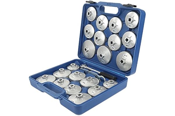 Turefans 23pcs Kit De Rechange Kit De Clé à Filtre à Huile Outil De Jeu De Filtre à Huile, Clé pour Filtre à Huile Et Clé à Vidange Carrée