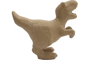 Décopatch SA215C - 1 supporto in cartapesta marrone 18x9x16 cm, Tirannosauro