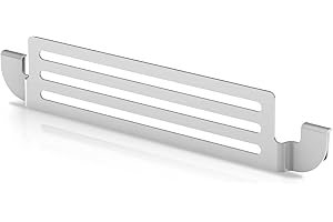 TOYMIS Soporte Espátula Barbacoa para Parrilla Blackstone, Acero Inoxidable Plateado Herramientas Barbacoa Borde con Clip Compatible con Camp Chef Royal Gourmet y Otras Parrillas (1 Pieza)