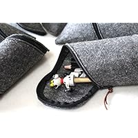 50% Rabatt!! Spiralmäppchen SPACE 2 (vorher 17,90 €)- für Unterwegs und zu Hause - zum Verschenken oder selbst benutzen -Federmäppchen aus 3 mm Wollfilz mit Reißverschluss. HANDMADE with LOVE - Design firstloungeberlin