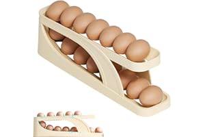 Rigwarl Portauova Rotolante Frigorifero Portauova Automatico Rotolante Portauova Da Conservare in Frigorifero, Organizzatore Rolldown Uova Portauova Cucina