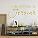 Produktbild hllhpc Es gibt keinen Gott wie Jehova Wandaufkleber Wohnzimmer Schlafzimmer Bibel Vers Jesus Religion Zitat Wandtattoo Kinderzimmer Vinyl 56 * 26 cm
