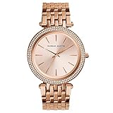 ALXDR Frauen Uhren Quarzuhr Double Drain Drill Uhren für Frauen Stahlband Armband,Rosegold