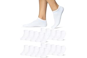 sockenkauf24 10 Paires Chaussettes Basses Homme Femme Socquettes Courtes Respirables