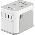 TESSAN Reiseadapter Weltweit, Universal Reiseadapter mit 2 USB und 3 USB C, Internationaler Steckdosenadapter, Reisestecker A