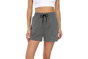 FGFD&OU Pantalones Cortos Mujer Algodón Shorts Mujer Deportivos Elástico Bermuda Shorts Jogger Shorts Casual Pantalón Corto para Trotar Running Deporte Correr Gym Yoya de Verano