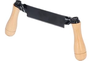 Oreq Draw Knife, Tungsten Steel Straight Draw Shave Tool Knife, Bark Peeler Durable Shaving Knife Woodworking Debarking Hand Tool for Fence Post, Logs(8in)