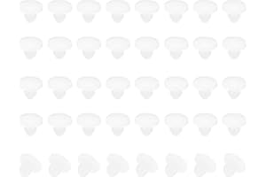 PATIKIL 3.5mm Diamètre Bouchon de Trou en Silicone, 40 Pcs Capuchon Protection Rond à Encliquetage pour Bouton Meuble pour 3.5mm Trou pour Cylindre Cloison d'Étanchéité, Translucide