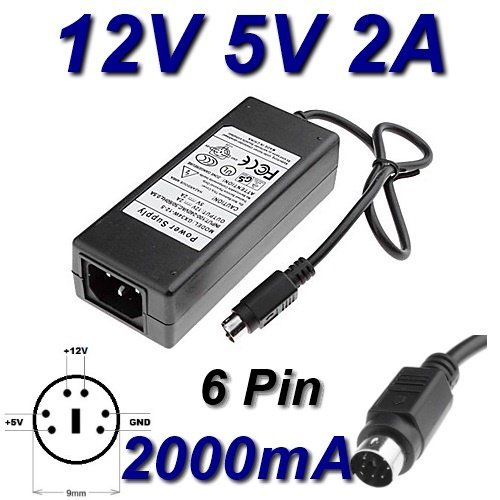 TOP CHARGEUR ® Adaptador Alimentación Cargador Corriente 12V 5V 2A 6 PIN Reemplazo Recambio Zaapa JHS-Q05 12-S33