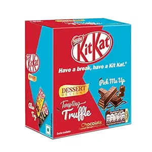NESTL? Kitkat Dessert Delight Tempting Truffle Wafer Coated with Milk Chocolate 50g Tablets, Box of 12 units