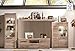 Produktbild trendteam Wohnzimmer Anbauwand Wohnwand Wohnzimmerschrank Passat, 367 x 201 x 47 cm in Eiche San Remo Hell Dekor mit viel Stauraum und Platz für Dekorationen