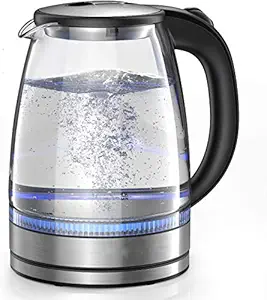 Cloudsell Electric Kettle, 2 Litre Capacity, 1500 ml, Borosilcate Transparent Body with Led Illumination, Glass Kettle, 1 pc