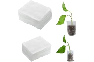 DRERIO Bolsas de vivero de Semillas degradables Bolsas de Cultivo de Plantas 200 Piezas Bolsas de Inicio de Semillas Bolsas de Cultivo de Semillas de Plantas Bolsas de Cultivo de vivero no Tejidas