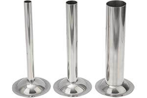 HEMOTON 3 Pcs Tubes À Poussoir À Saucisse en Acier Inoxydable Broyeur Tubes À Poussière Saucisse Outils De Remplissage pour Hachoir À Viande Hachoir Alimentaire-Taille 8