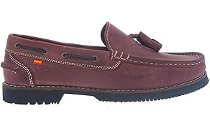 La Valenciana Zapatos náuticos Tipo Apache Unisex Montijo Burdeos