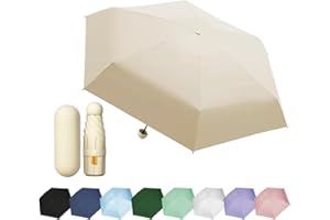 EEPLUYTY Mini Parapluie Parapluie à Six Os, Manuel Compact Résistant Au Vent Parapluie Pliant, Parapluie Ensoleillé, Parapluie De Protection Uv, Pratique Et Portable