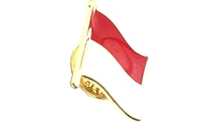 SNS COMPONENTS Indonezja indonezyjska metalowa emalia flaga kraju przypinka odznaka, Metal