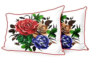 DreamVio Jute Fabric Printed Decorative Pillow/Throw/Cushion Covers for Living Room, Bed Room, Sofa,Chairs,Pillow Cases, Pillow Covers Set of 2, Size 12x18 Inches Style151