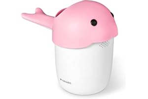 Navaris Lavatesta Portatile Capelli Bambini - Lavacapelli Bimbo Neonato + 18 Mesi - Caraffa con 3 Getti per Lavaggio Testa Bimbi e Bagnetto - Rosa