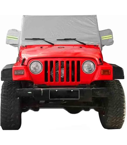 Housse De Voiture Complète Pour Jeep Wrangler 4 Portes 1987-2022 - Noire Étanché Avec Fermeture Éclair