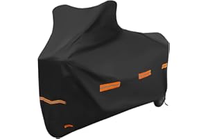 CKCLR Funda para Moto 2XL, Cubierta de Motocicleta Protector UV para Exteriores 245×105×125 cm, Cubierta para Scooter de Motor a Prueba de Lluvia a Prueba de Agua para Todas Las Estaciones (Naranja)
