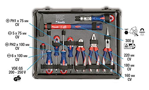 kwb Werkzeugkoffer 370780 (129-teiliger Inhalt, ideal für den ambitionierten Hausgebrauch, im stabilen Alukoffer) - 4