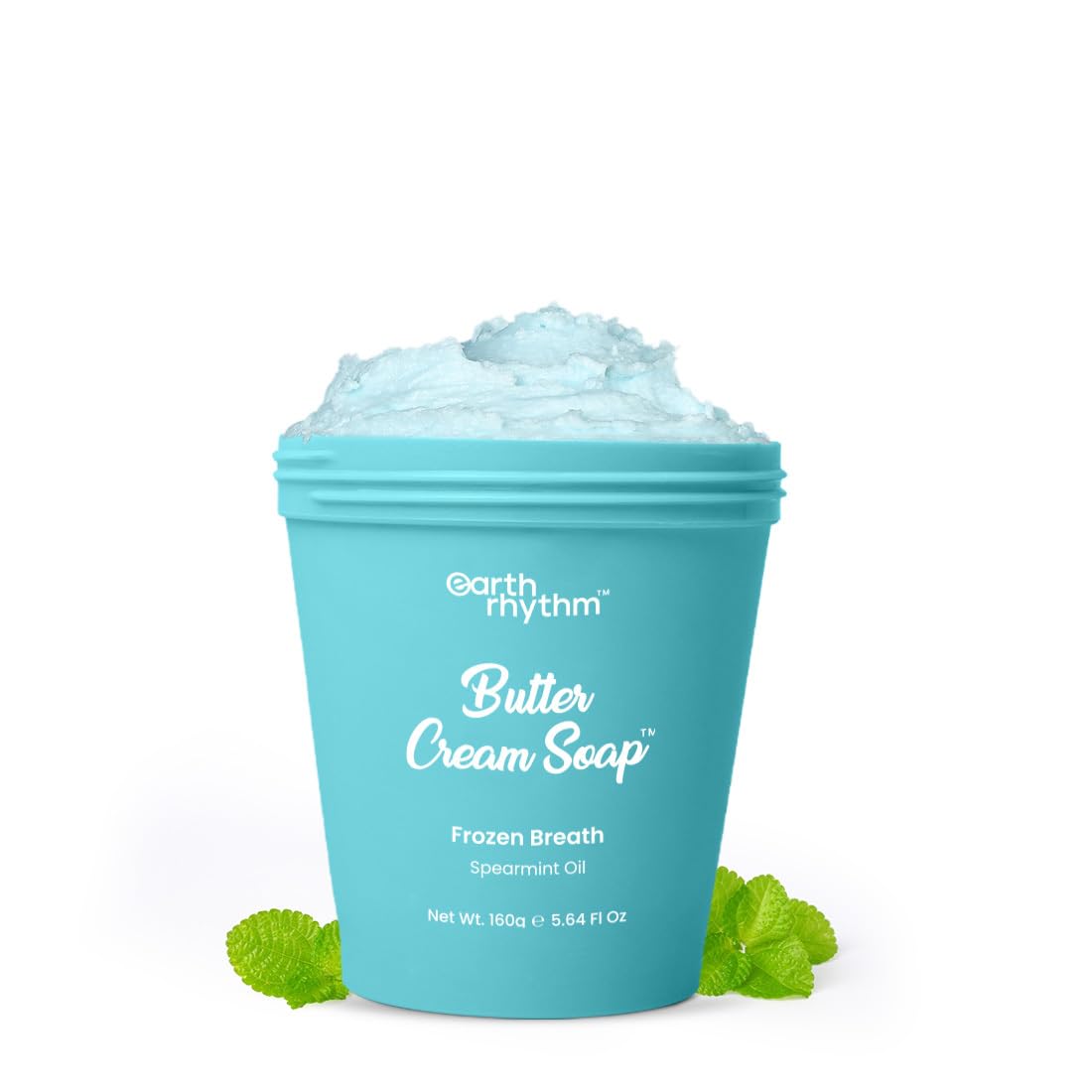 Earth Rhythm Frozen Breath Butter Cream Soap, Moisturizes Skin, Make Skin Soft & Supple | Shea Butter, Spearmint | for All Sk