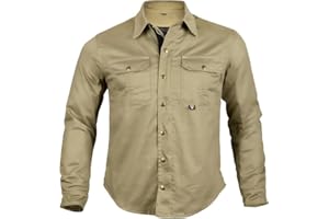 GREAT BIKERS GEAR - Motorbike Mens Shirt Bike Reinforced with Protective Aramid Lining Motorcycle Protectors